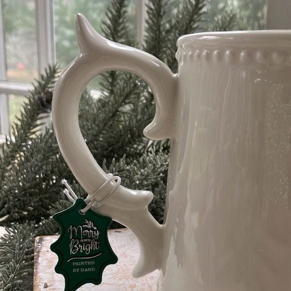 PAIR Merry and Bright Christmas Tree Mugs Tankards - Picture 5 of 8